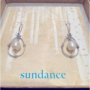 Sundance Catalog Earrings Pearl & Silver Dangle